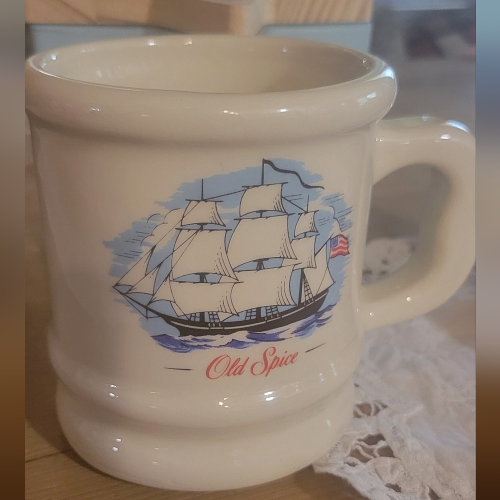 Old Spice Grand Turk ship coffee cup